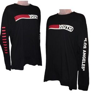 Youth Los Angeles black long sleeve tee size M